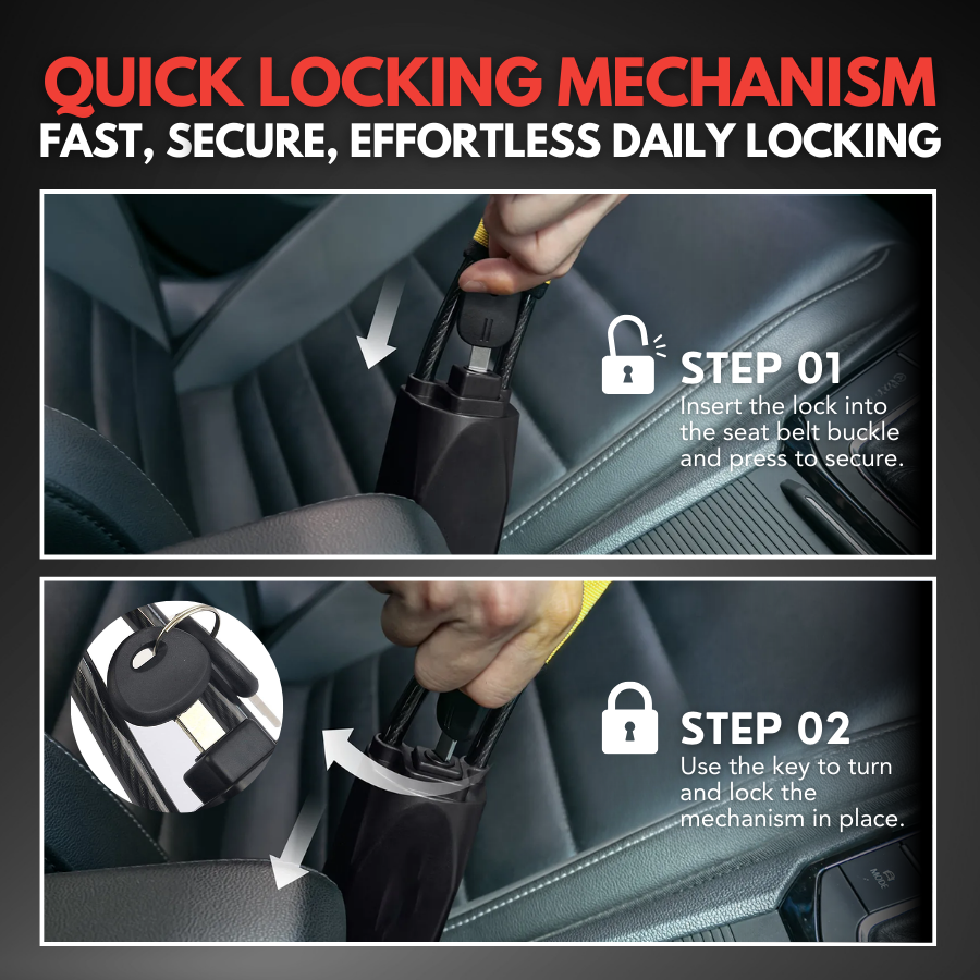 Heavy Duty Anti-Theft Steering Wheel Lock
