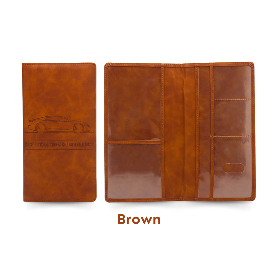 Premium Car Registration & Insurance Card Holder with Magnetic Shut
