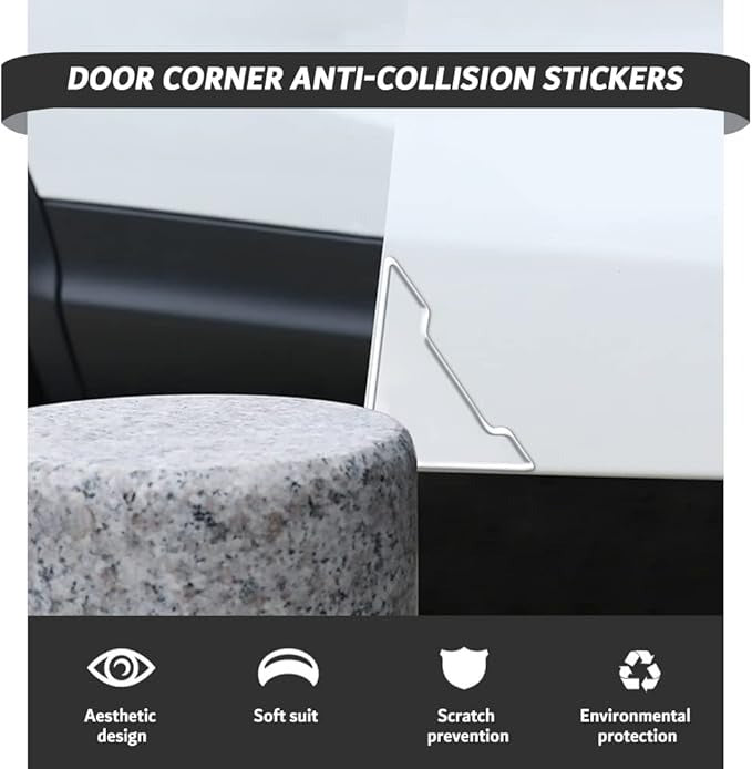 Transparent Car Door Corner Protective Film (2PCS)