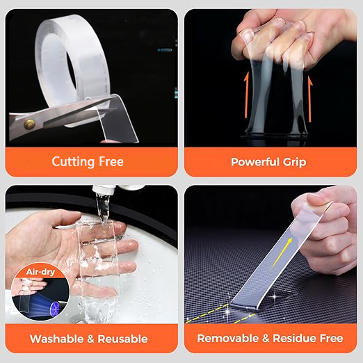 Nano Double Sided Tape,Multipurpose Strong Mounting Tape