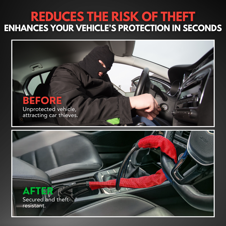 Heavy Duty Anti-Theft Steering Wheel Lock