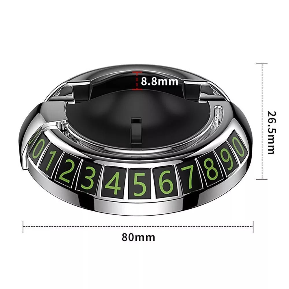 2 in 1 Temporary Parking Number Plate Phone Bracket For Car Use