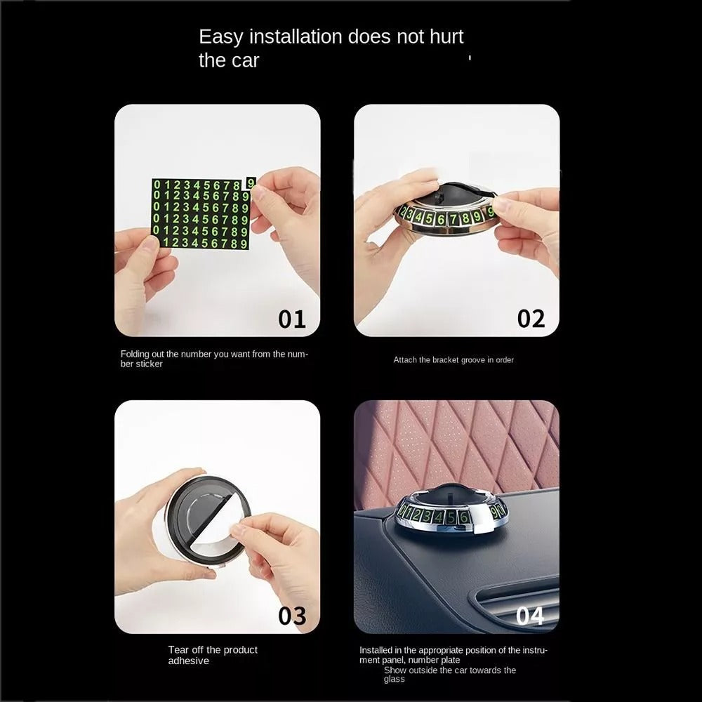 2 in 1 Temporary Parking Number Plate Phone Bracket For Car Use