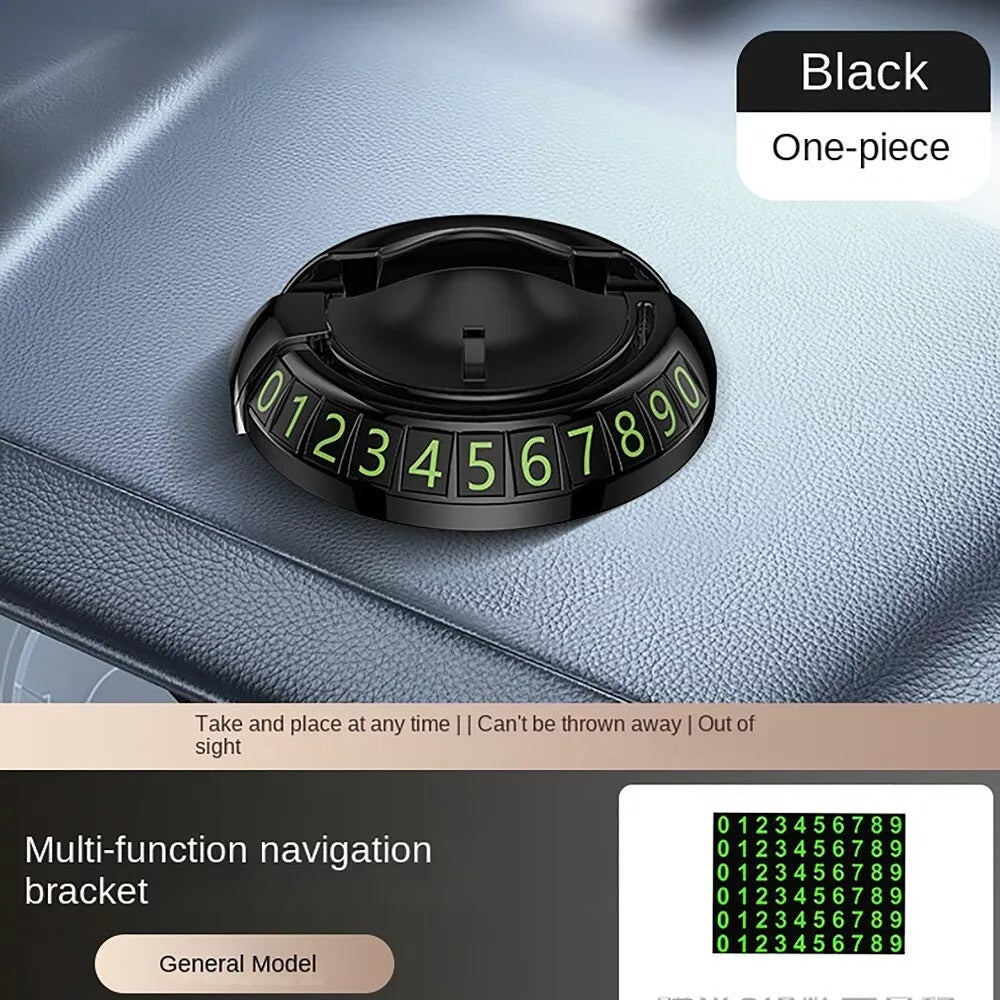 2 in 1 Temporary Parking Number Plate Phone Bracket For Car Use