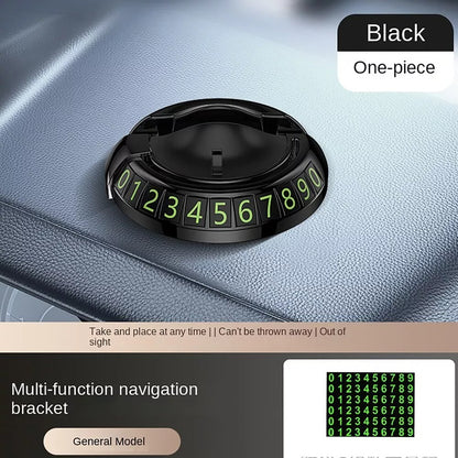 2 in 1 Temporary Parking Number Plate Phone Bracket For Car Use